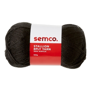 Semco Stallion 8 Ply Yarn 100 g Black 100g