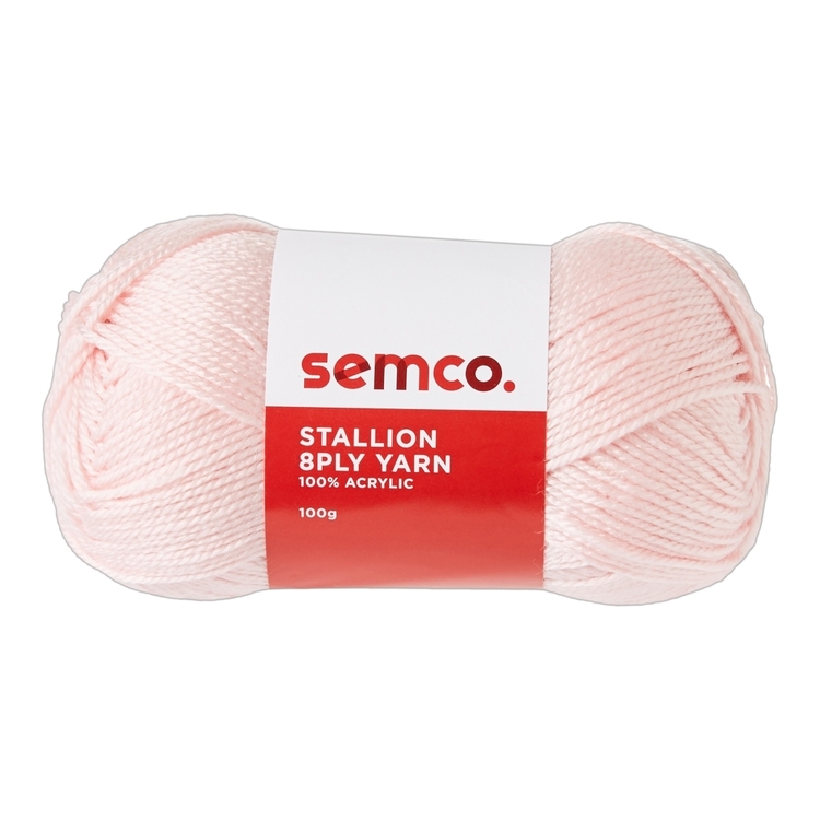 Semco Stallion 8 Ply Yarn 100 g Pink 100g