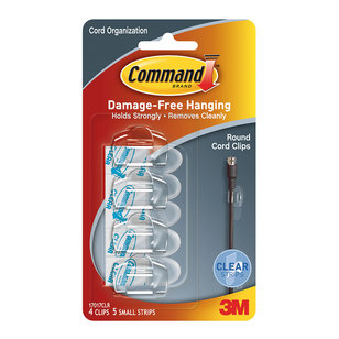 3M Command Cord Clips Clear