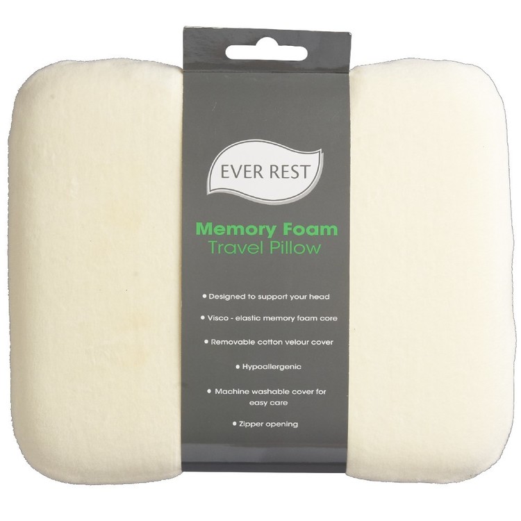 Ever Rest Memory Foam Travel Pillow Natural Travel