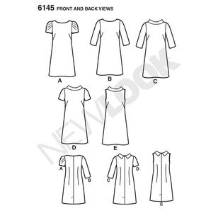 New Look Pattern 6145 Women's Dress  8 - 18