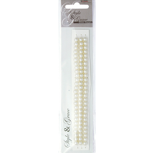 Ribtex Style & Grace Glass Pearls 81 Pack Ivory 6 mm