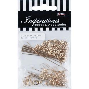 Ribtex Inspirations Findings Starter Kit With Chain Rose Gold