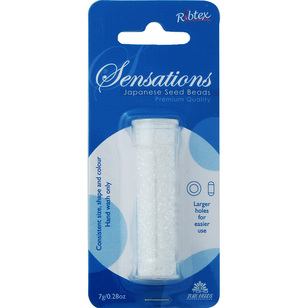 Ribtex Sensations Large Toho Seed Beads Clear White 2.4 mm
