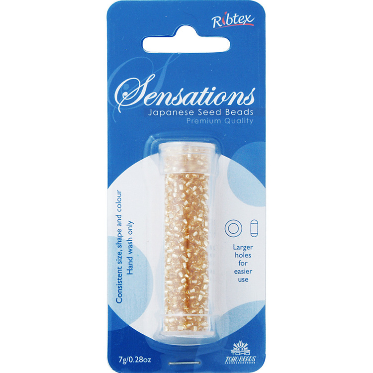 Ribtex Sensations Small Toho Seed Beads Light Gold 2.2 mm