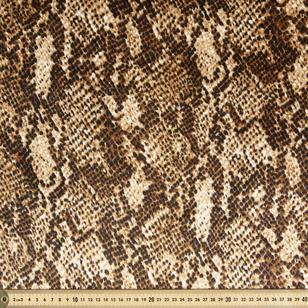 Animal Snake Printed Panne Brown 147 cm