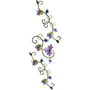 Simplicity Elegant Expressions Bloom Vines Large Applique Multicoloured 25 cm