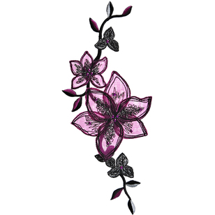 Simplicity Elegant Expressions Trend Flower Blooms Large Applique Multicoloured 22 cm