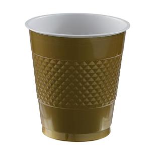 Amscan Gold Plastic Cups Gold 335 mL