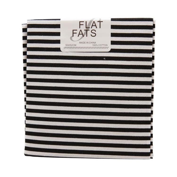 Elements Stripe Flat Fats Black 50 x 52 cm