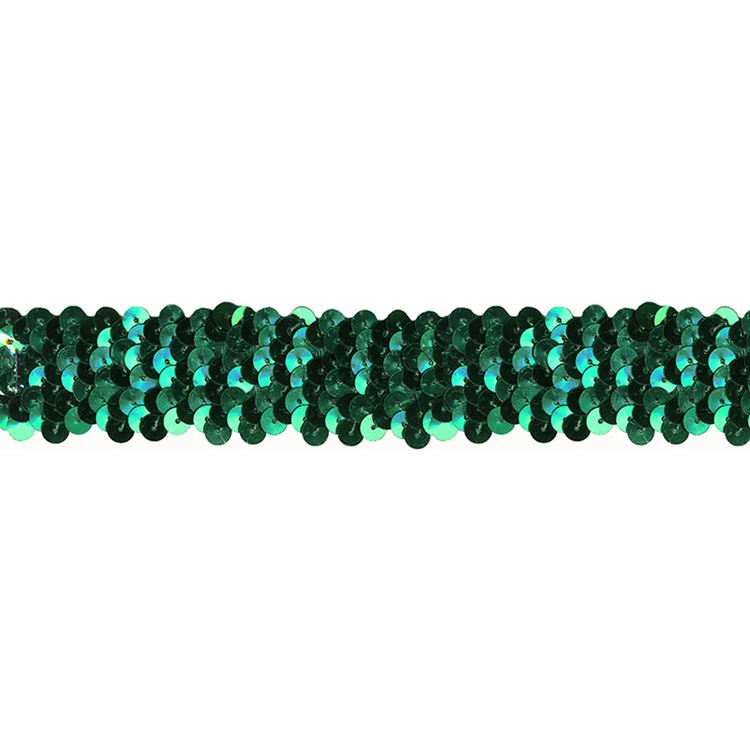 Simplicity 3 Row Stretch Sequins Kelly Green 28 mm
