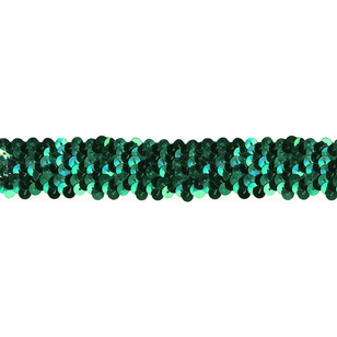 Simplicity 3 Row Stretch Sequins Kelly Green 28 mm
