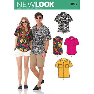 New Look Pattern 6197 Unisex Shirt  X Small - X Large