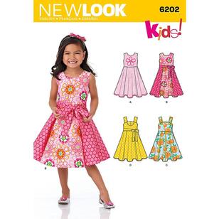 New Look Pattern 6202 Girl's Dress  3 - 8