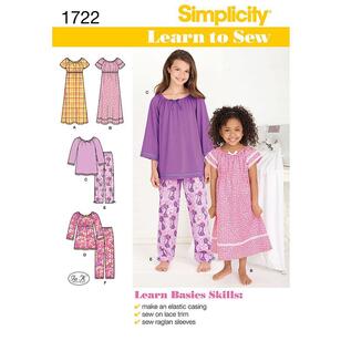Simplicity Pattern 1722 Girl's Sleepwear