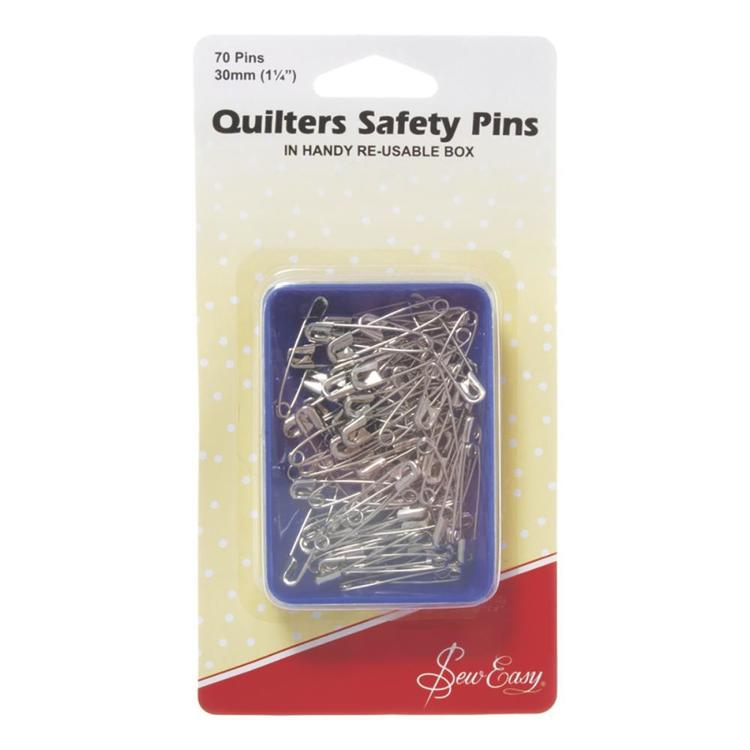 Sew Easy Pins Safety Open Plated Silver 25 mm