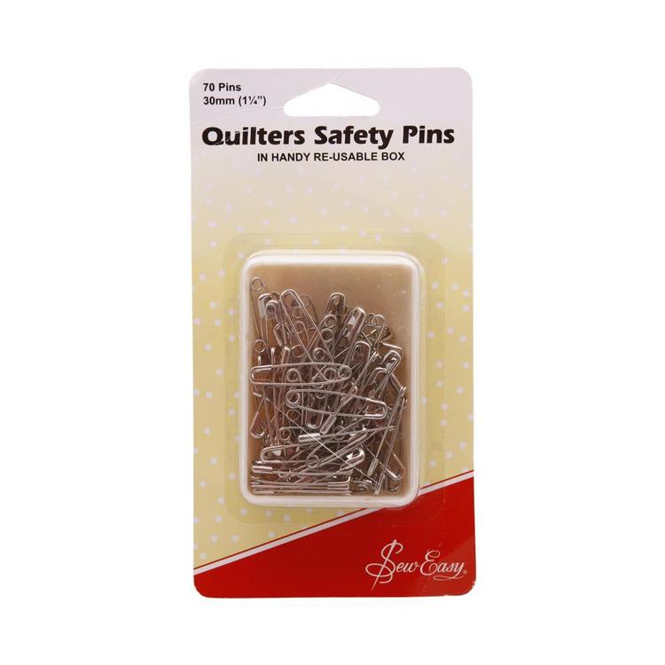 Sew Easy Pins Safety Open Plated