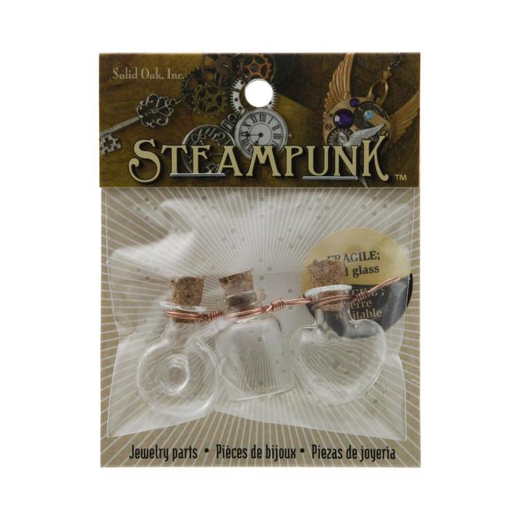Steampunk Fancy Bottle Charms Clear
