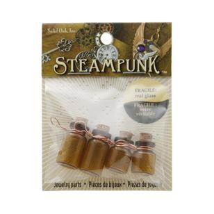 Steampunk Poison Bottle Charms Brown