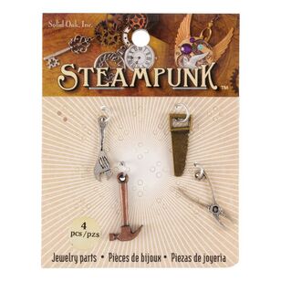 Steampunk Carpenter Tool Charms Multicoloured