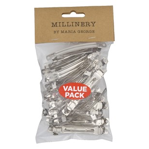 Maria George Value Pack 80 mm Bow Clips Silver 80 mm