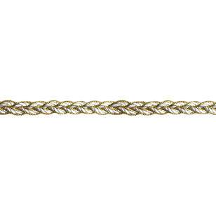 Simplicity Braid With Metallic Edge White & Gold 1 cm