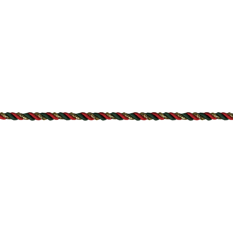 Simplicity Polypropylene Twisted Cord Red & Green 4 mm