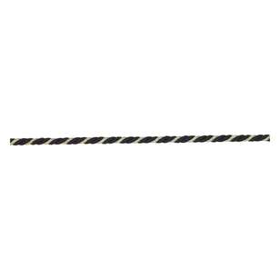 Simplicity Cotton Twisted Cord Black & Gold 4 mm