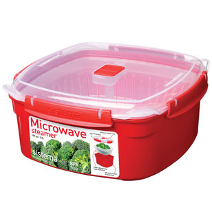 Sistema Microwave Steamer Red