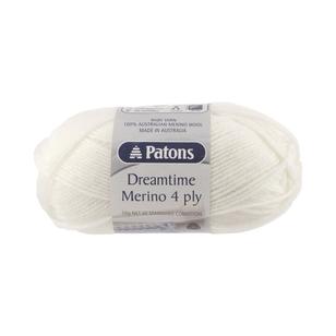 Patons Dreamtime 4 Ply Yarn 50 g White 50 g