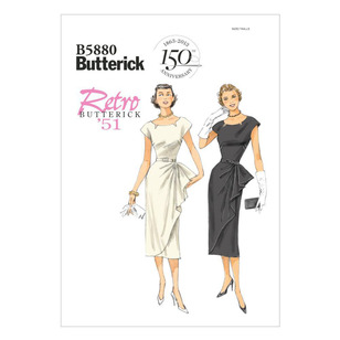 Butterick Sewing Pattern B5880 Misses' Petite Dress & Belt White