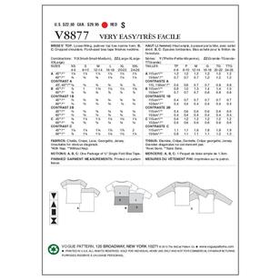 Vogue Patterns Patrons Robes de Miss, Multicolore, Tailles LRG-XXL Vogue Patterns Patrons Robes de Miss, Multicolore, Tailles LRG-XXL
