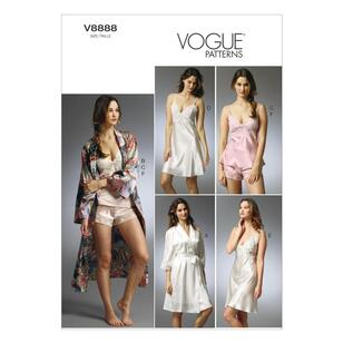 Vogue Pattern V8888 Misses' Robe Slip Camisole & Panties