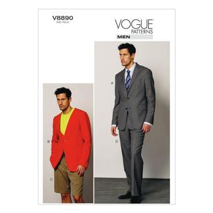 Vogue Pattern V8890 Men's Jacket Shorts & Pants