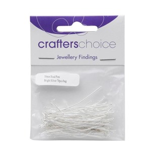 Crafters Choice Head Pins Silver 50 mm