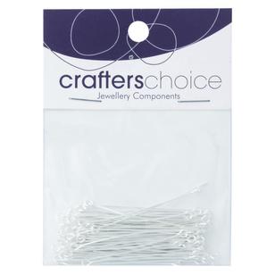 Crafters Choice Eye Pins Silver 50 mm