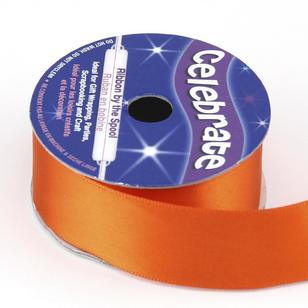 Celebrate 25 mm Satin Ribbon Orange 25 mm