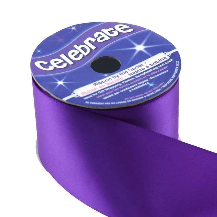 Celebrate 38 mm Satin Ribbon Purple