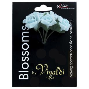 Vivaldi Blossoms 6 Head Foam Rose Blue