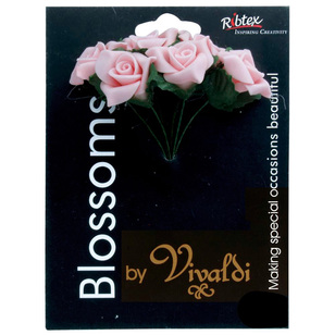 Vivaldi Blossoms 6 Head Foam Rose Peach