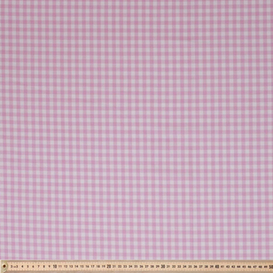 Premium Cotton 1/8 Inch Gingham Fabric Light Pink 112 cm