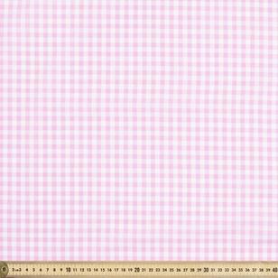 Premium Cotton 1/4 Inch Gingham Fabric Light Pink 112 cm
