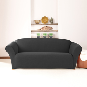 Surefit Ardor 2 Seater Sofa Cover Charcoal