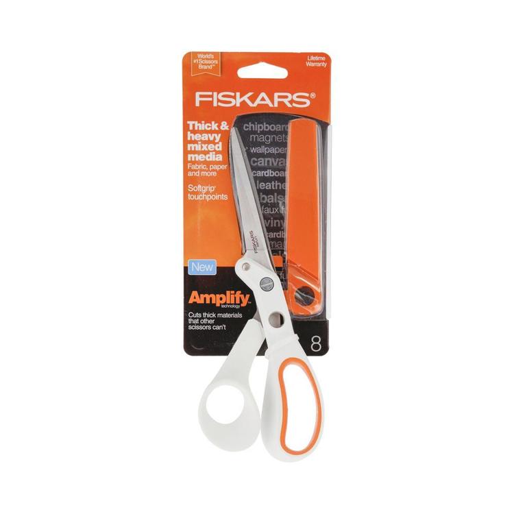 Fiskars Amplify Craft Shears White & Orange 8 in