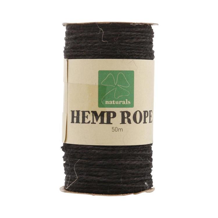 Shamrock Craft Naturals Craft Hemp Rope Spool Black