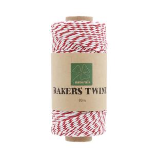 Shamrock Naturals Bakers Twine Spool Red & White 80 m