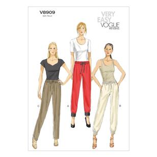 Vogue Sewing Pattern V8909 Misses' Pants White