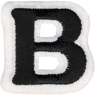 Simplicity Embroidered Letter B Iron On Motif Black 35 mm