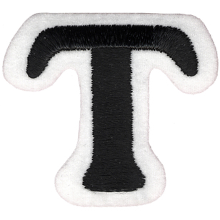 Simplicity T Embroidered Letter Motif Black 35 mm