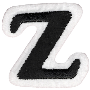Simplicity Z Embroidered Letter Motif Black 35 mm